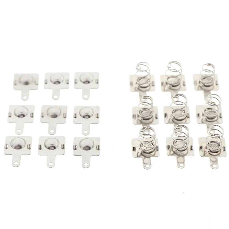 10 Pairs Battery Spring Contact Replacement Metal Batteries Spring Contact Plate For AA AAA Batteries