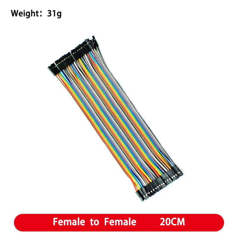 DuPont Jumper Wires Female to Female, Male to Female, and Male to Male