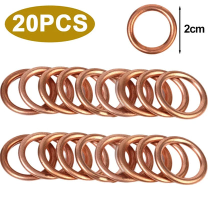 Car Oil Pan Drain Gasket – Aluminum/Copper Oil Drain Plug Gasket Replacement Accessories for Volkswagen & Audi