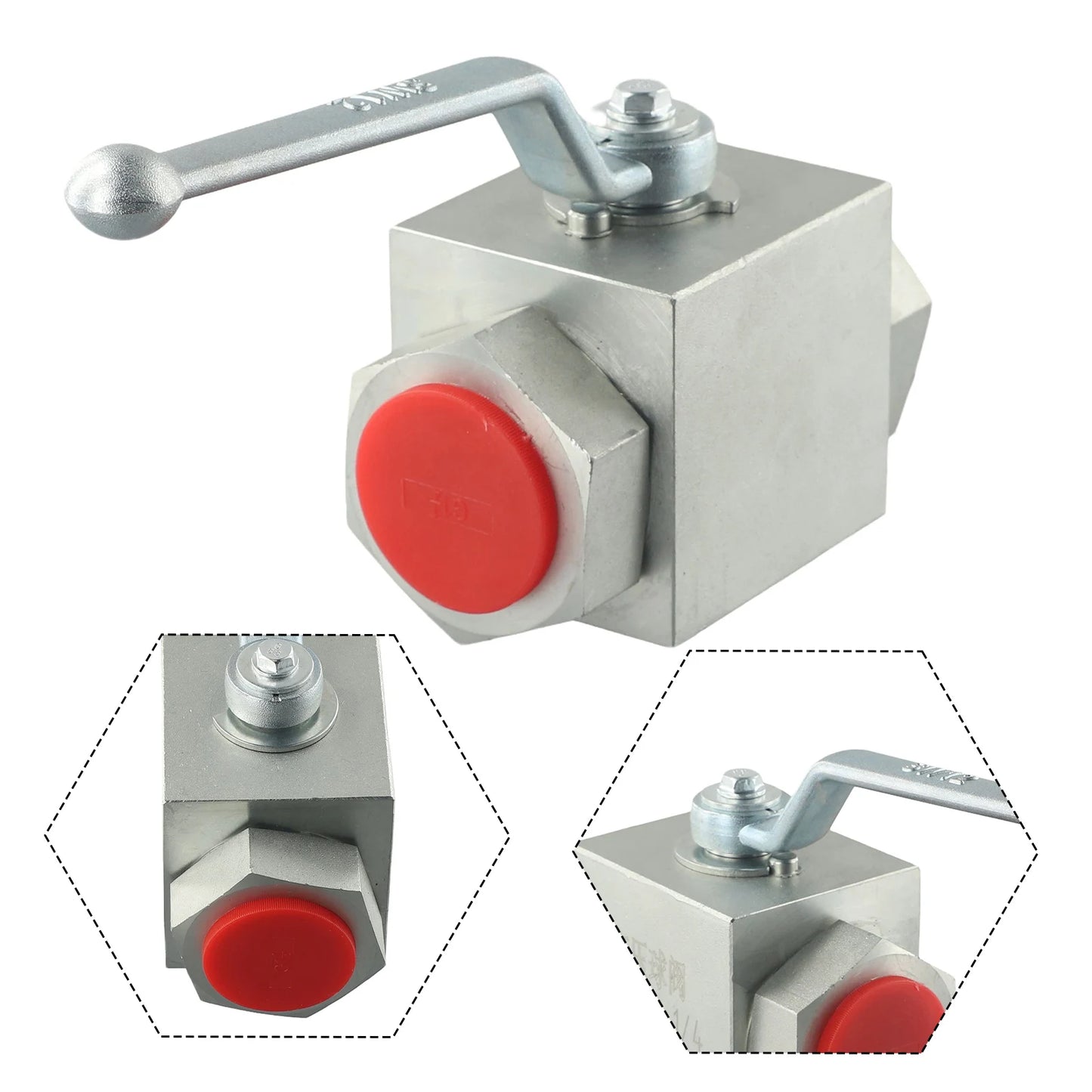 1pcs Carbon Steel Hydraulic Ball Valve Two Way Globe Valve High-pressure Hydraulic Valve G1"  For Flow Adjustment