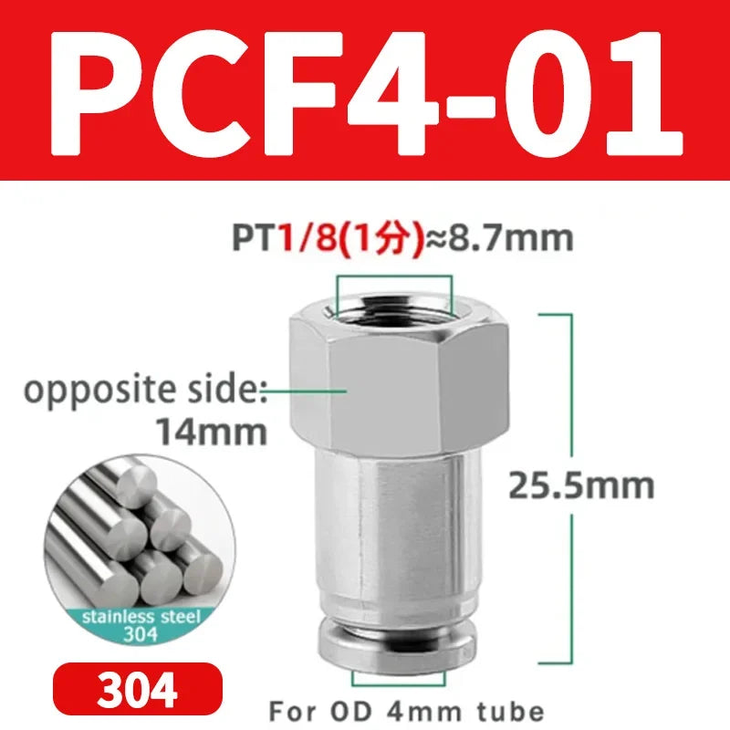 304 Stainless Steel Quick-Connect Air Hose Fittings BSP 1/8 1/4 3/8 1/2 Pneumatic Pipe Connectors Corrosion Resistant