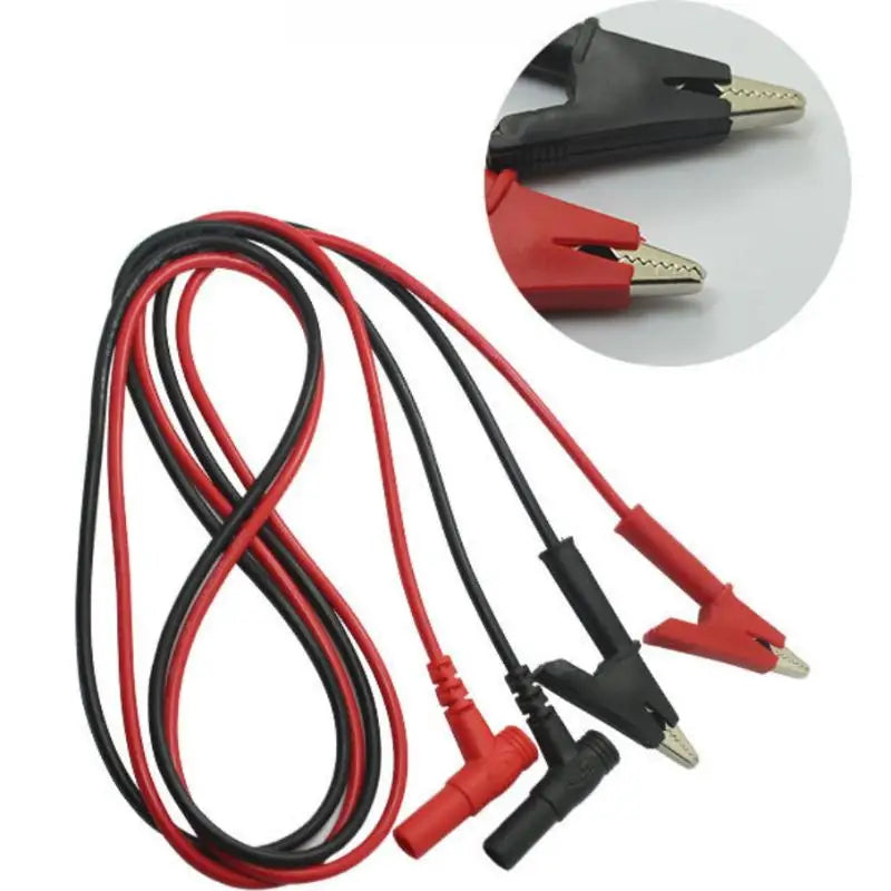 New 1Pcs To Banana Plug Test Cable Lead Connector 10A Crocodile Clip Electrical Test Lead For Multimeter Testing Alligator Clips