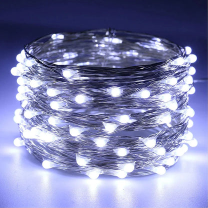 USB Copper Wire LED String Lights Waterproof Fairy Garland 2M/100LED