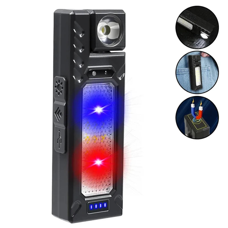 Mini Portable Keychain LED Flashlight TYPE C Rechargeable Camping Hiking Lantern High Power Luminous Flash Light Pocket Torch