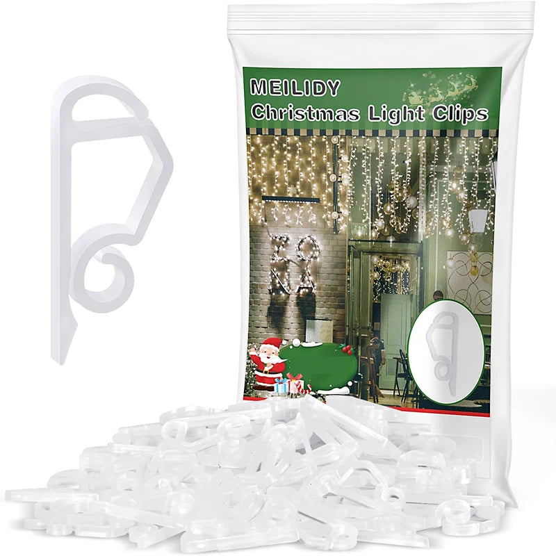 20-100pcs Plastic S-shaped Hook Gutter Heavy Duty Clip Hanging Hook For Xmas Wedding Outdoor Securing Lights String Light Hook