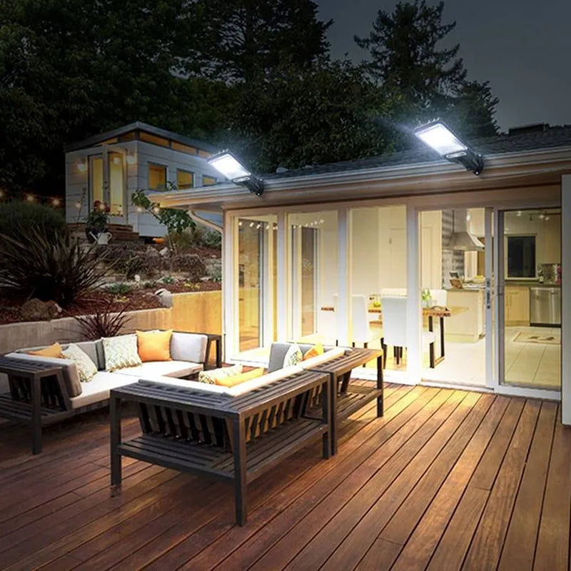 108COB Solar Street Lights Outdoor Waterproof Human Body Sensing Courtyard Garden Wall Household Lights Rural Road Wall Lights