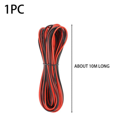 10M 2 Pin Extension Cable 18AWG Tinned Copper Wire for LED Strip & Car Audio