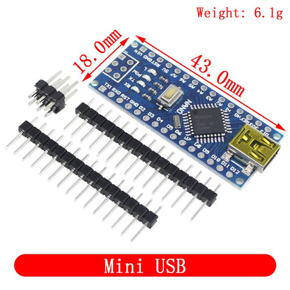 Arduino Nano 3.0 Compatible Controller with CH340 USB Driver ATMEGA328P 16MHz Mini/Micro/Type-C