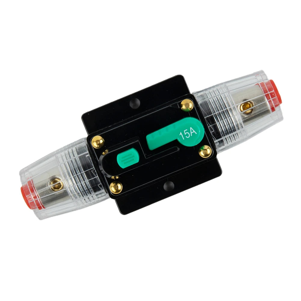 Car Boat 10A to 100A AMP Circuit Breaker Fuse Reset for 12V 24V 48V DC with Waterproof Housing and Manual Reset for Overload