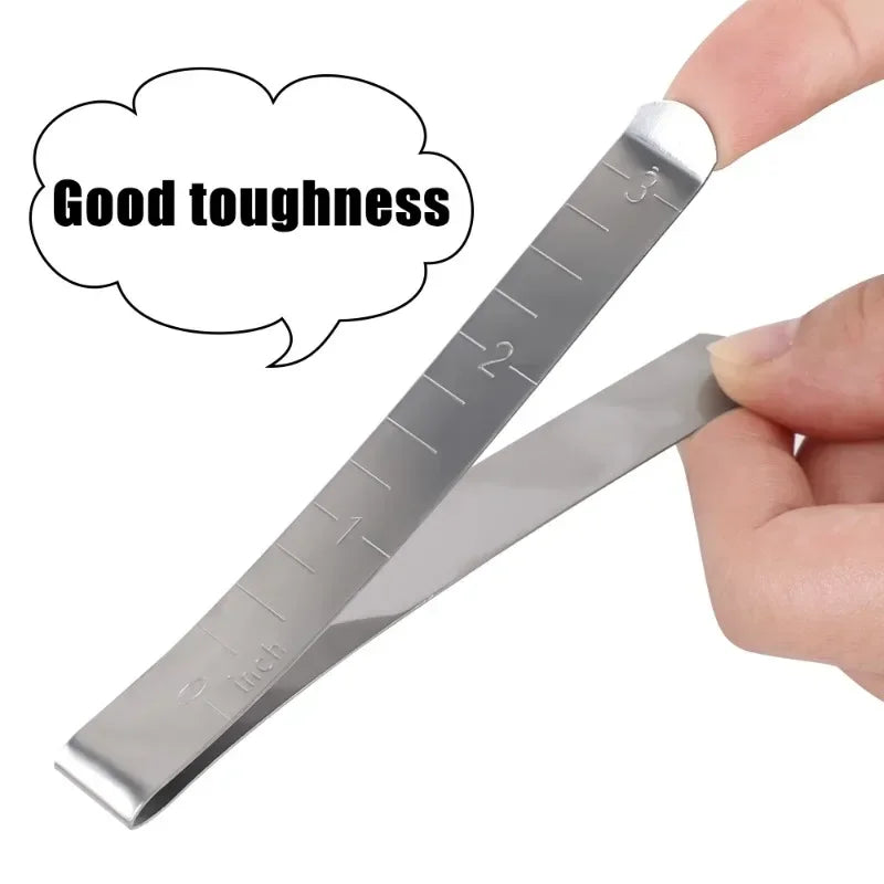 10/1PCS Hemming Clips Stainless Steel Sewing Clip Stainless Steel Ruler for DIY Sewing&Stitching Pinning Marking Quilting Ruler