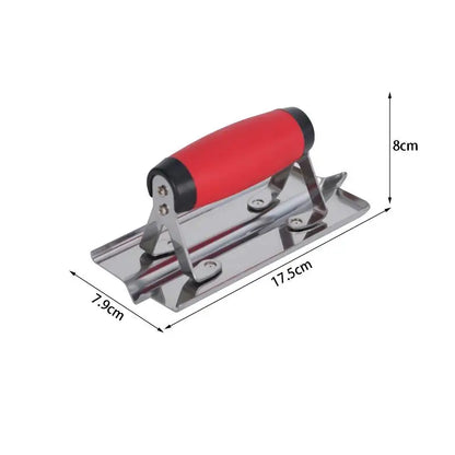 New 1Pcs Rubber Handle Plastering Trowel Concrete Trowel Drywall Tools Stainless Steel Corner Shaping Trowels Corner Tool
