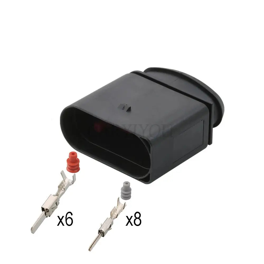 1J0973737 / 1J0973837 Automotive 14-Pin Waterproof Connector — VW Xenon Headlight Lamp Socket
