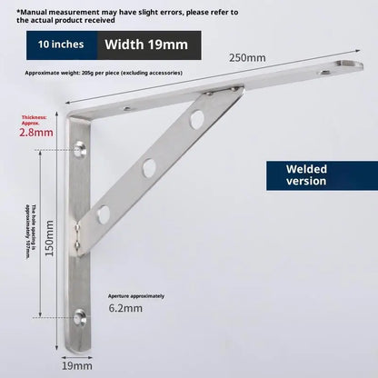 2Pcs Angle Bracket Heavy Duty For Wall Angle Bracket Stainless Steel L Type Bracket