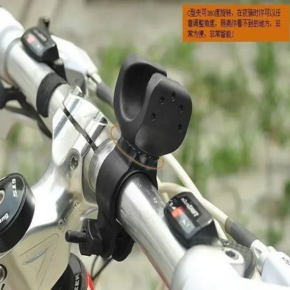Christmas Bicycle Handlebar Flashlight Clip Holder Riding Universal 360 Degree Rotating Bike Torch Mount Clamp Grip Bracket