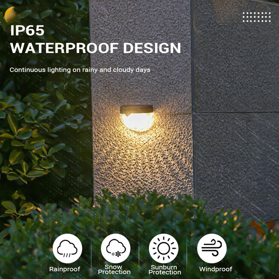 High Bright Solar Wall Light with Motion Sensing Outdoor LED Type-C Rechargeable Waterproof Lantern for Garden Balcony Staircase