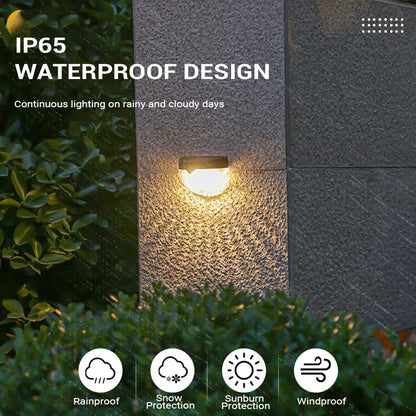 High Bright Solar Wall Light with Motion Sensing Outdoor LED Type-C Rechargeable Waterproof Lantern for Garden Balcony Staircase
