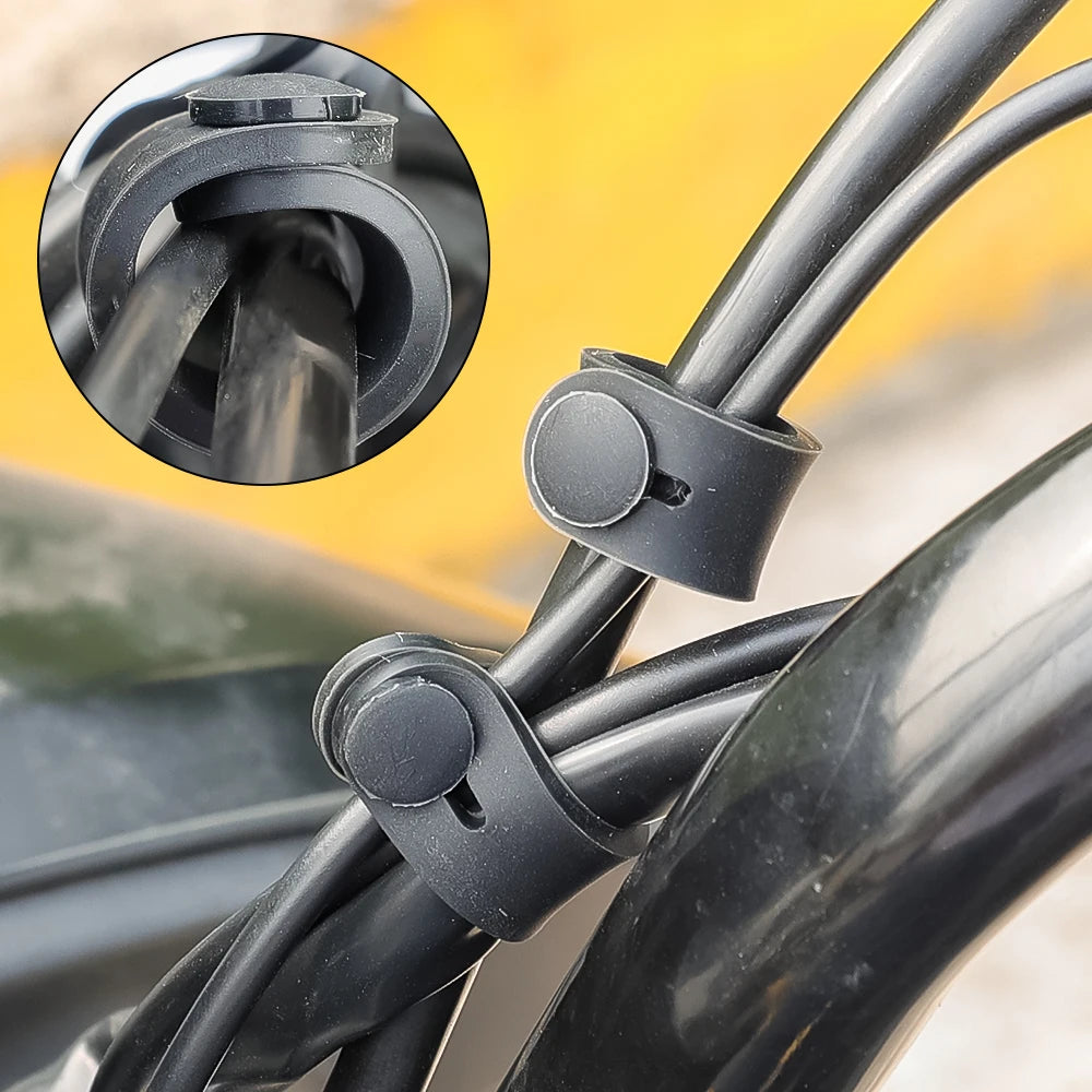 5/10/20Pcs Motorcycle Rubber Frame Securing Cable Wiring Harness Power Cord Tie Clutch Line Brake Ties Elastic Fix Accessories