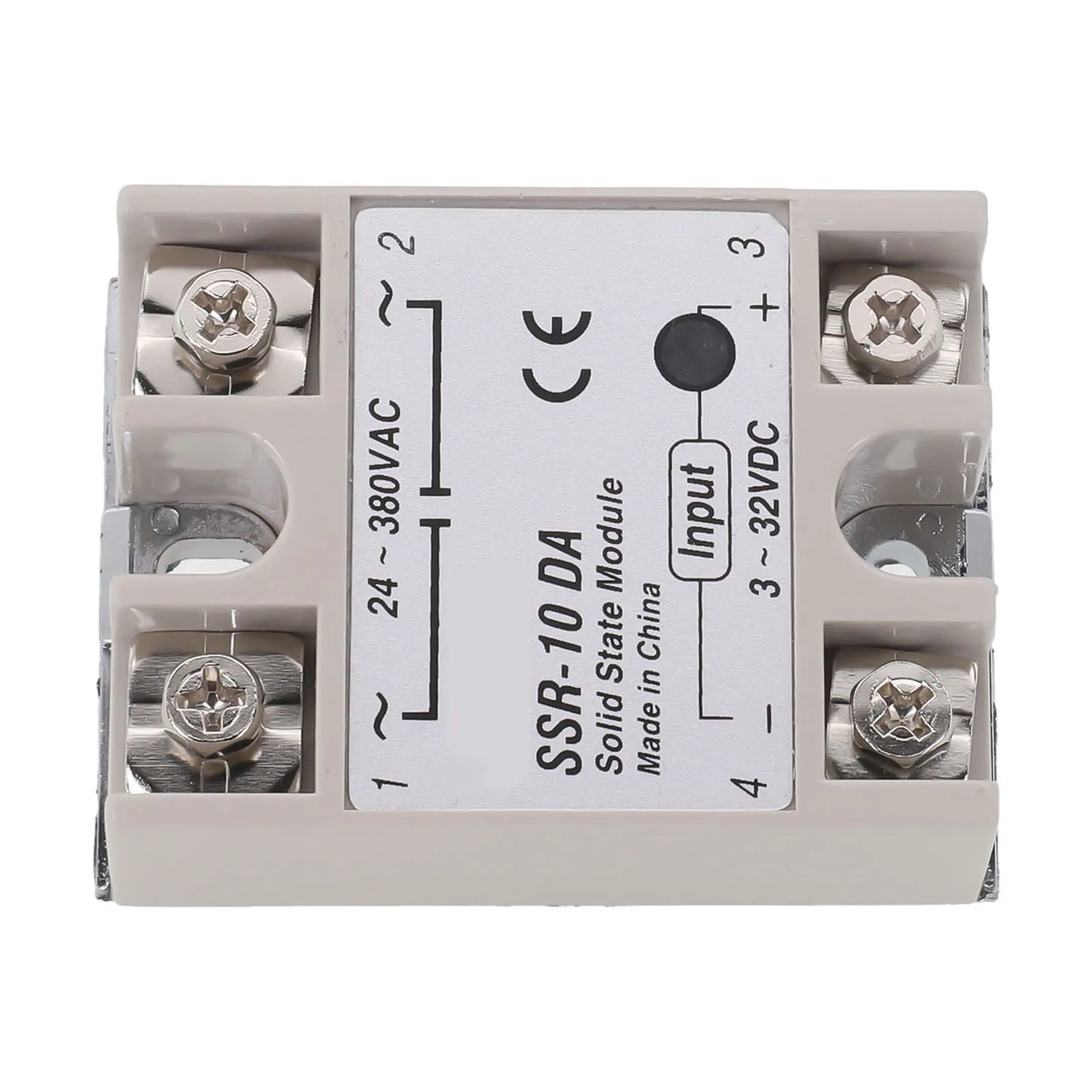 Single Phase Solid State Relay SSR-10DA DC Controlled AC Single-phase Solid State Relay 10A DC-AC Relay 3-32V DC To 24-380V AC