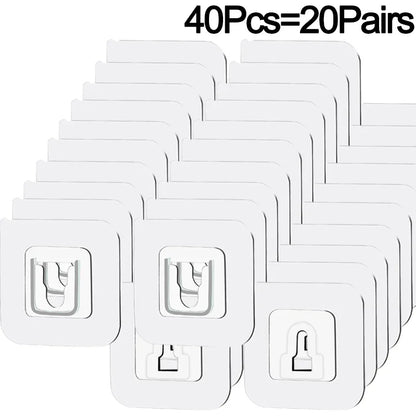 Double Sided Adhesive Wall Hooks Invisible Traceless Storage Hooks