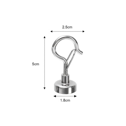 10/1Pcs Magnetic Hook Elastic Hook Press Household Magnetic Buckle Wholesale NdFeB Strong Magnet Keychain Magnet Hook Hardware