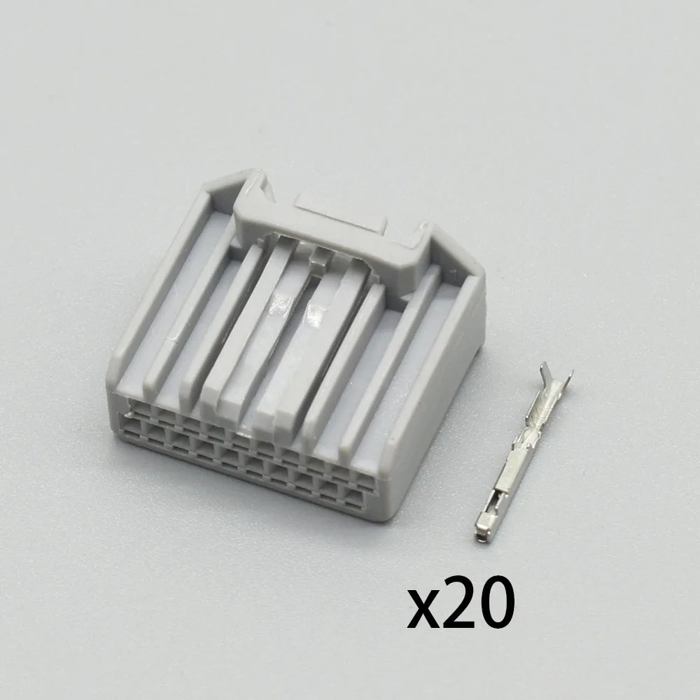 MX34020SF1 / MX34020UF1 Automotive 20-Pin CD Audio Connector — Honda PCB Cable Socket for Car Speaker & Antenna