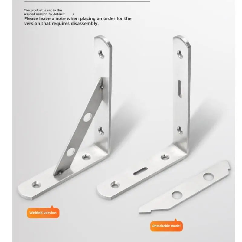 2Pcs Angle Bracket Heavy Duty For Wall Angle Bracket Stainless Steel L Type Bracket