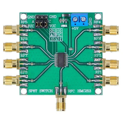 HMC253 RF Switch Module Open 8 RF Switch SMA DC2.5 GHz 3V-5V Power Supply 50x50mm PVB Size 1.0 DB Antenna Module