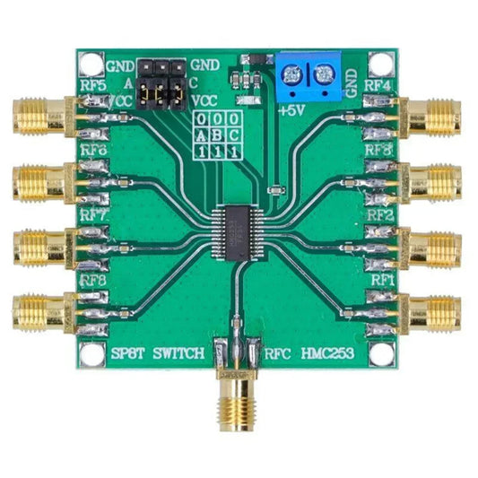 HMC253 RF Switch Module Open 8 RF Switch SMA DC2.5 GHz 3V-5V Power Supply 50x50mm PVB Size 1.0 DB Antenna Module