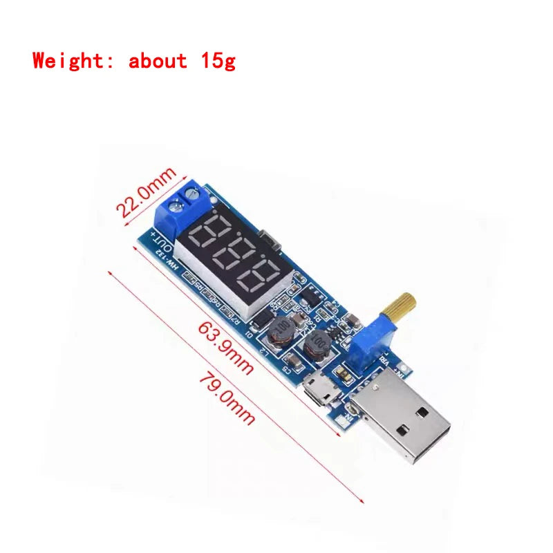 USB DC-DC Boost Power Regulator Module 5V to 3.3V/9V/12V/24V Digital Desktop Power Supply