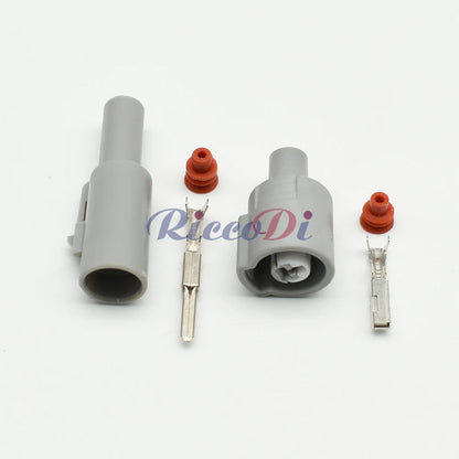 1 Pin Grey Automotive Wiring Harness Connector Male and Female Waterproof Sensor Plug Compatible with DJ7011Y-2.2-11 / 21 for Honda