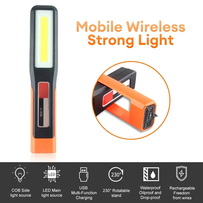 LED Work Light with Magnet COB Garage Mechanic Maintenance Lamp