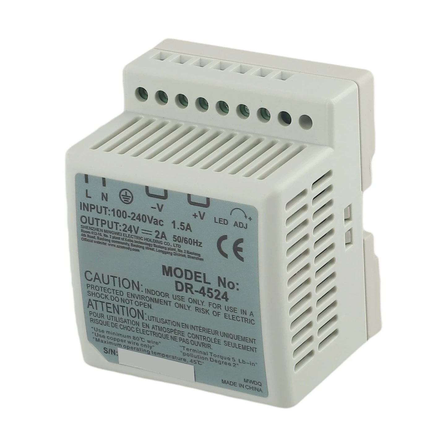 Electrical Equipment Rail Power Supply Switching Mode Power Supply Single Output 24V Din Rail Switching Brand New