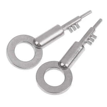 New Stainless Steel 3-Tooth Lock Key Blank Universal - Bathroom Door Keys Home Security Replacement Keys