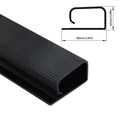 New 40cm/15.75inch Under Desk Cable Management Tray PVC Power Wire Hider Strip Cord Holder Wire Organizer Cable Raceway