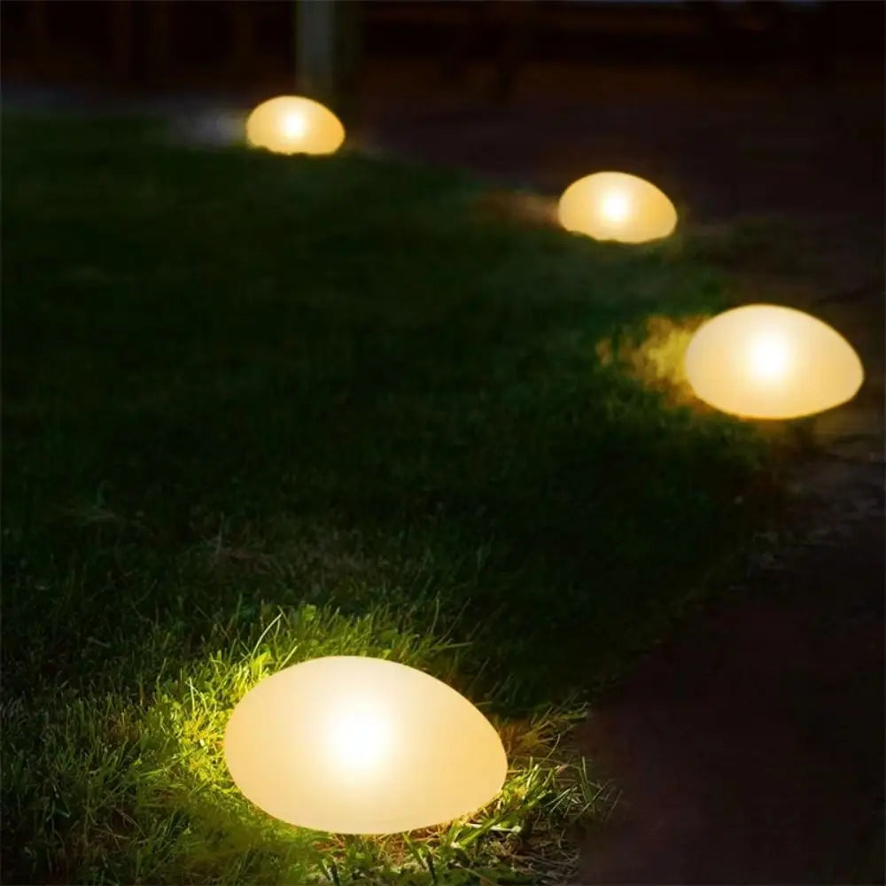 Solar Decorative Frosted Ground Lamp Outdoor Waterproof Garden Light