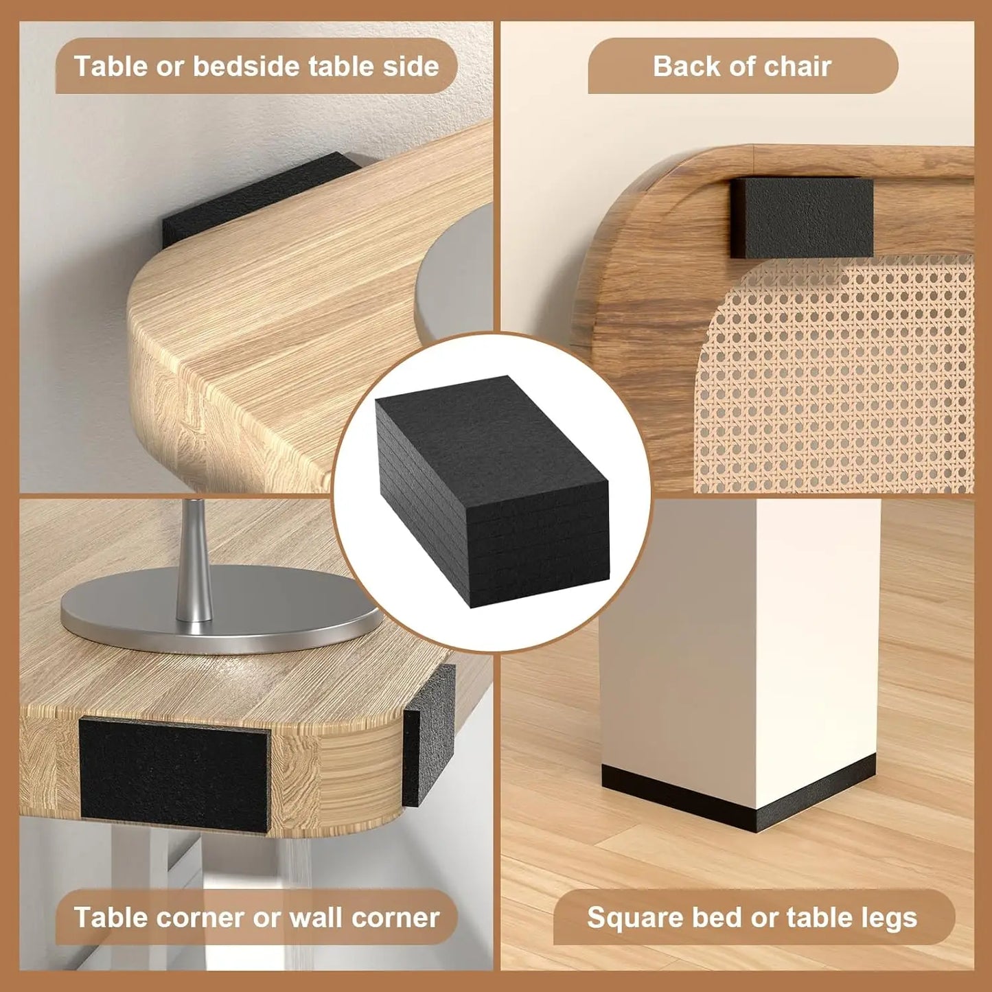 Anti Vibration Pads EVA Sponge Furniture Bumpers for Sofa Headboard Bed Legs Chair Floor Protection Noise Reduction Shock Absorb