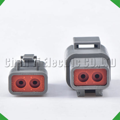 2 Pin DTP Grey Waterproof Connector DTP06-2S DTP04-2P 12AWG 15cm for Truck Cummins