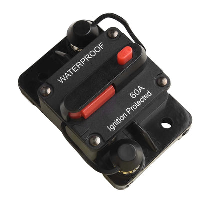 Color Black Manual Reset Fuse Sealed And Waterproof M6 Connection Studs Manual Reset Switch Protective Rubber Cap