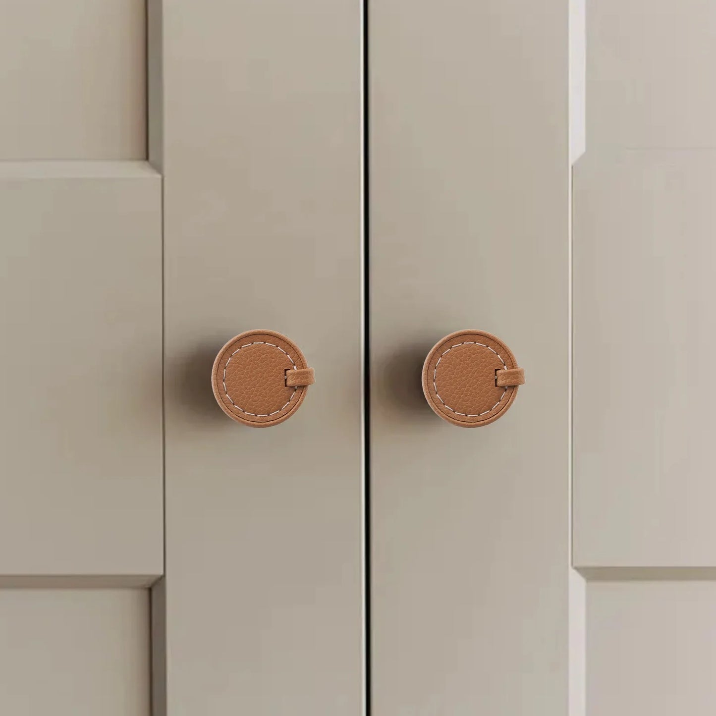 For Kitchen Cabinets Zinc Alloy Knobs Leather Drawer Pulls Stylish Furniture Pulls Sturdy Construction Stylish Furniture Accents