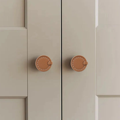 For Kitchen Cabinets Zinc Alloy Knobs Leather Drawer Pulls Stylish Furniture Pulls Sturdy Construction Stylish Furniture Accents