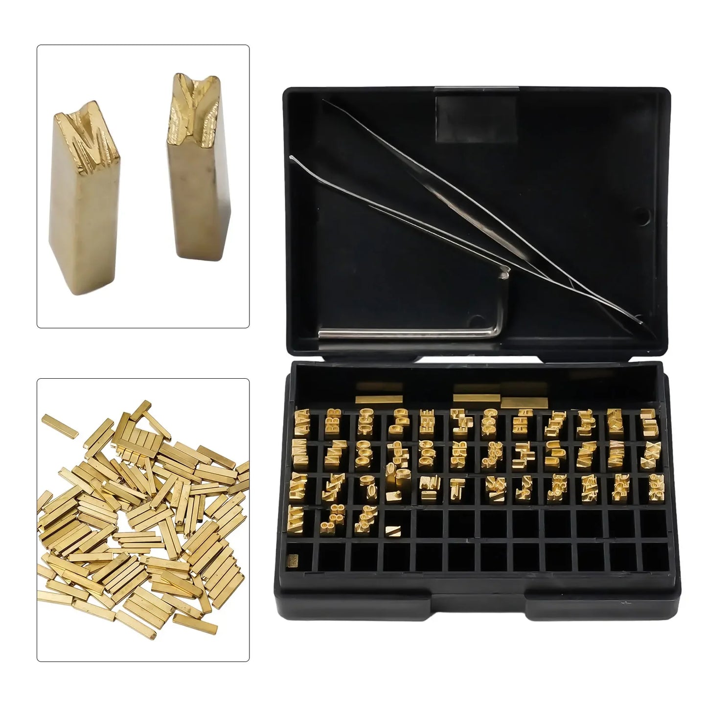120pcs 2*3*15mm Hot Stamp Pper Letters Thermal Ribbon Printing Font Ding Machine Word Grain For Manual Semi-automatic Ding Machi