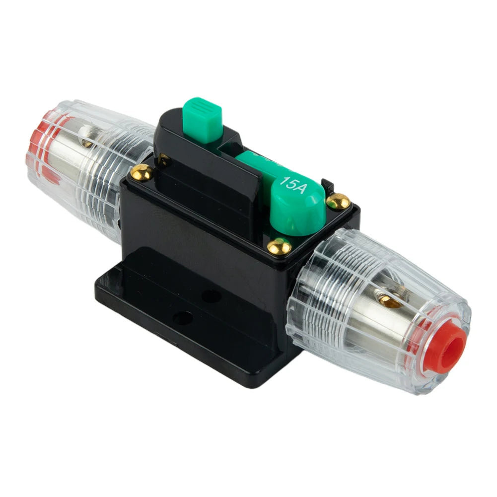 Car Boat 10A to 100A AMP Circuit Breaker Fuse Reset for 12V 24V 48V DC with Waterproof Housing and Manual Reset for Overload