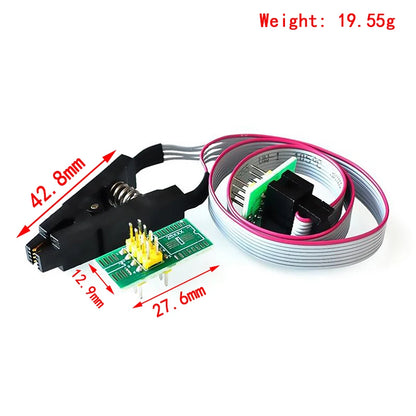 CH341A USB EEPROM Flash BIOS Programmer with SOIC8 SOP8 Test Clip for 24 25 93 Series Chips