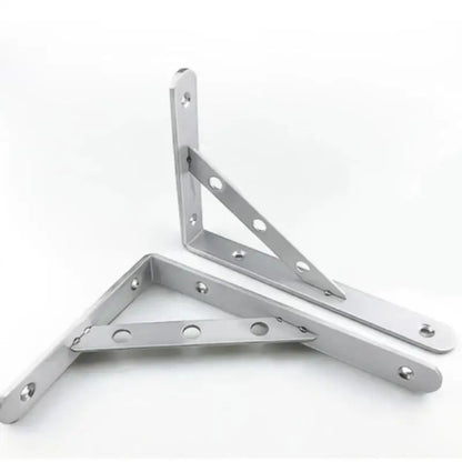 2Pcs Angle Bracket Heavy Duty For Wall Angle Bracket Stainless Steel L Type Bracket