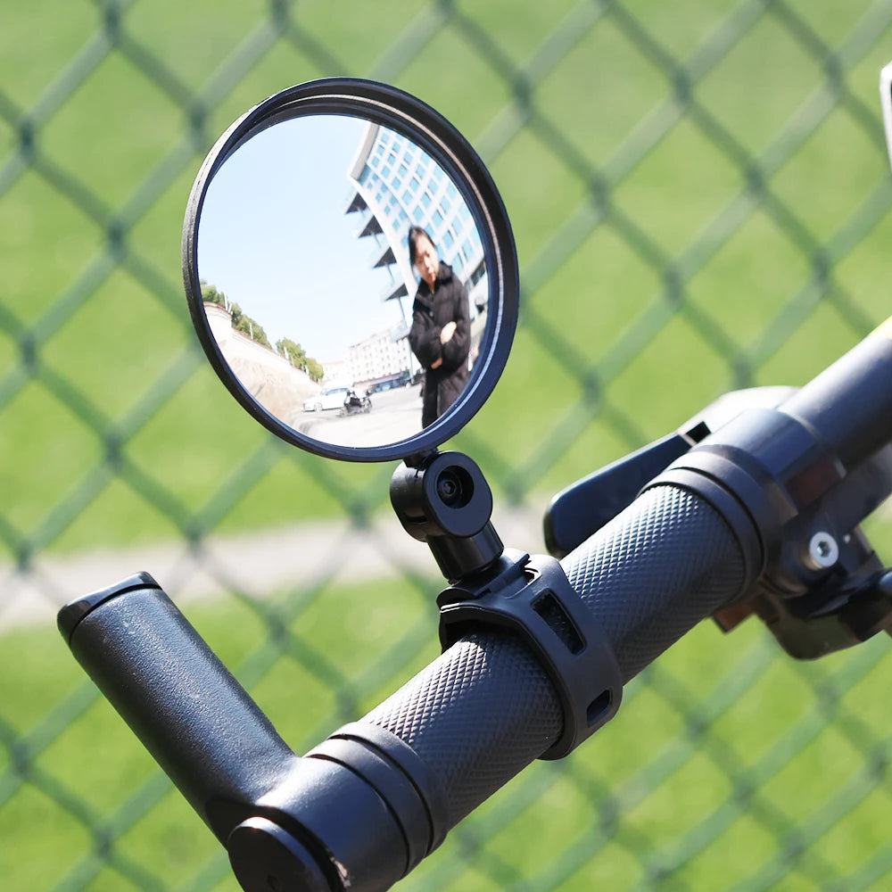 Universal Bike Mirrors Bike Handlebar Adjustable Rotating Wide Angle Rear View Mirror 360 Degree Rotation Cycling Accessories