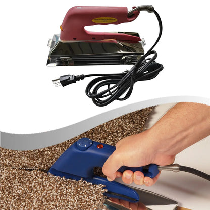 Efficient Carpet Seaming Tool Seaming Iron 147 F-442 F Temperature Range Comb-grooved Non-stick Base For Professional Installers