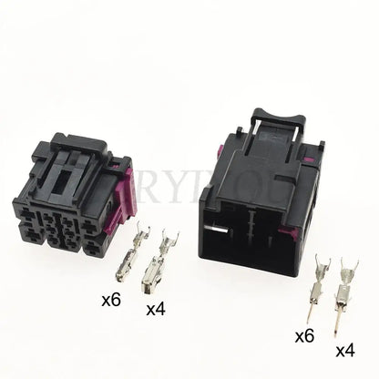 10 Holes 4F0 937 733 B Wiring Harness Plug Male Female with Cables for Volkswagen Audi Seat 4F0 937 743 B