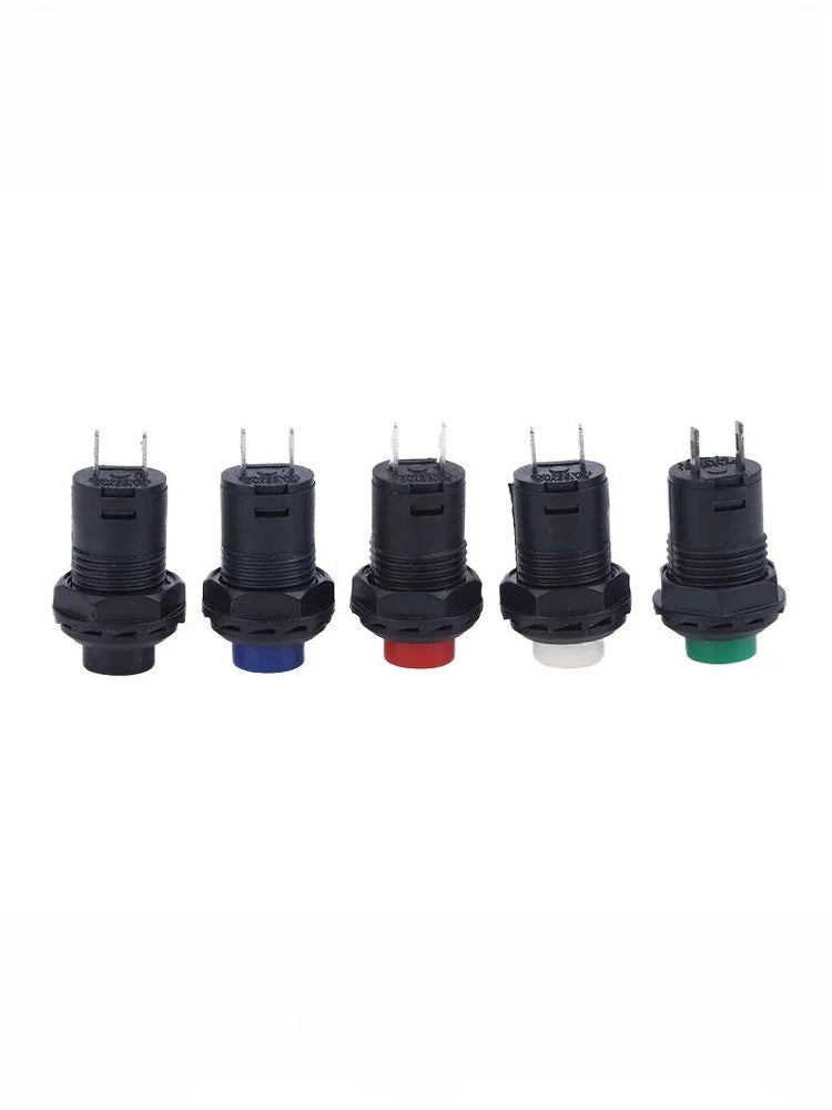 10pcs DS-428/427 12mm Push Button Switch – Self-Lock & Momentary Pushbutton Switch OFF-ON 1.5A/250VAC