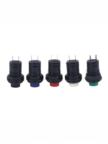 10pcs DS-428/427 12mm Push Button Switch – Self-Lock & Momentary Pushbutton Switch OFF-ON 1.5A/250VAC
