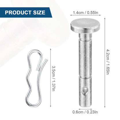 Shear Pins #738-04124A And Cotter Pins For Snowblower Set Metal 1/4" X 1-1/2" Snowblower Set Accessories